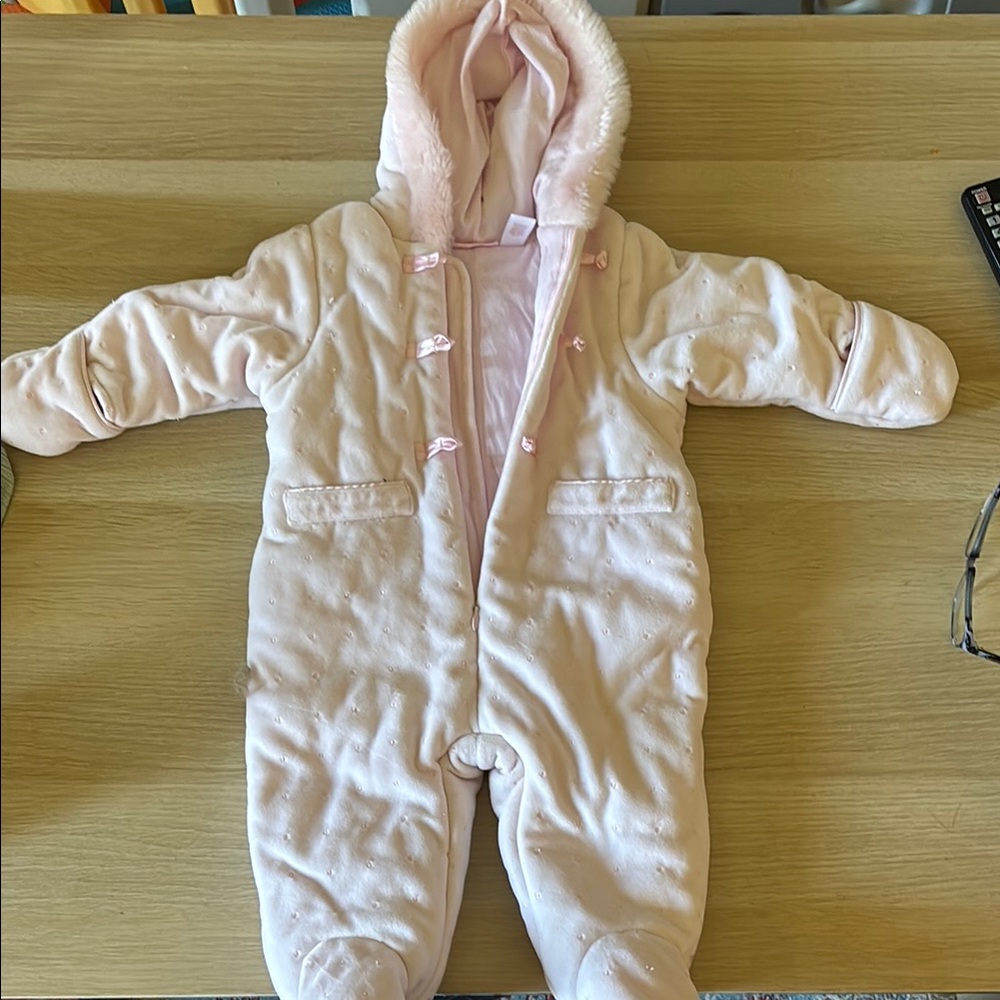 First Impressions Pink Baby Snowsuit